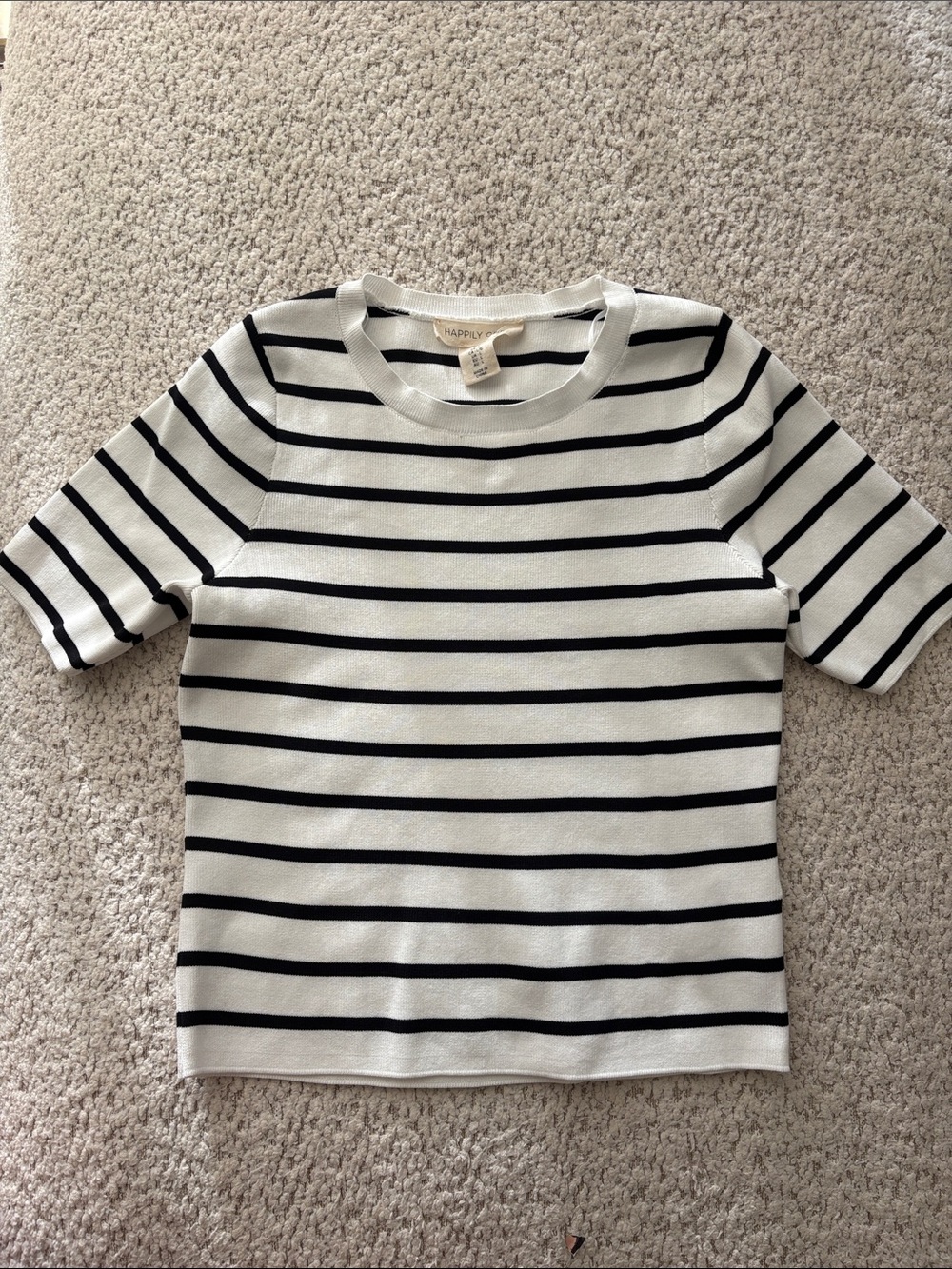Black & White Striped Short Sleeve Tee